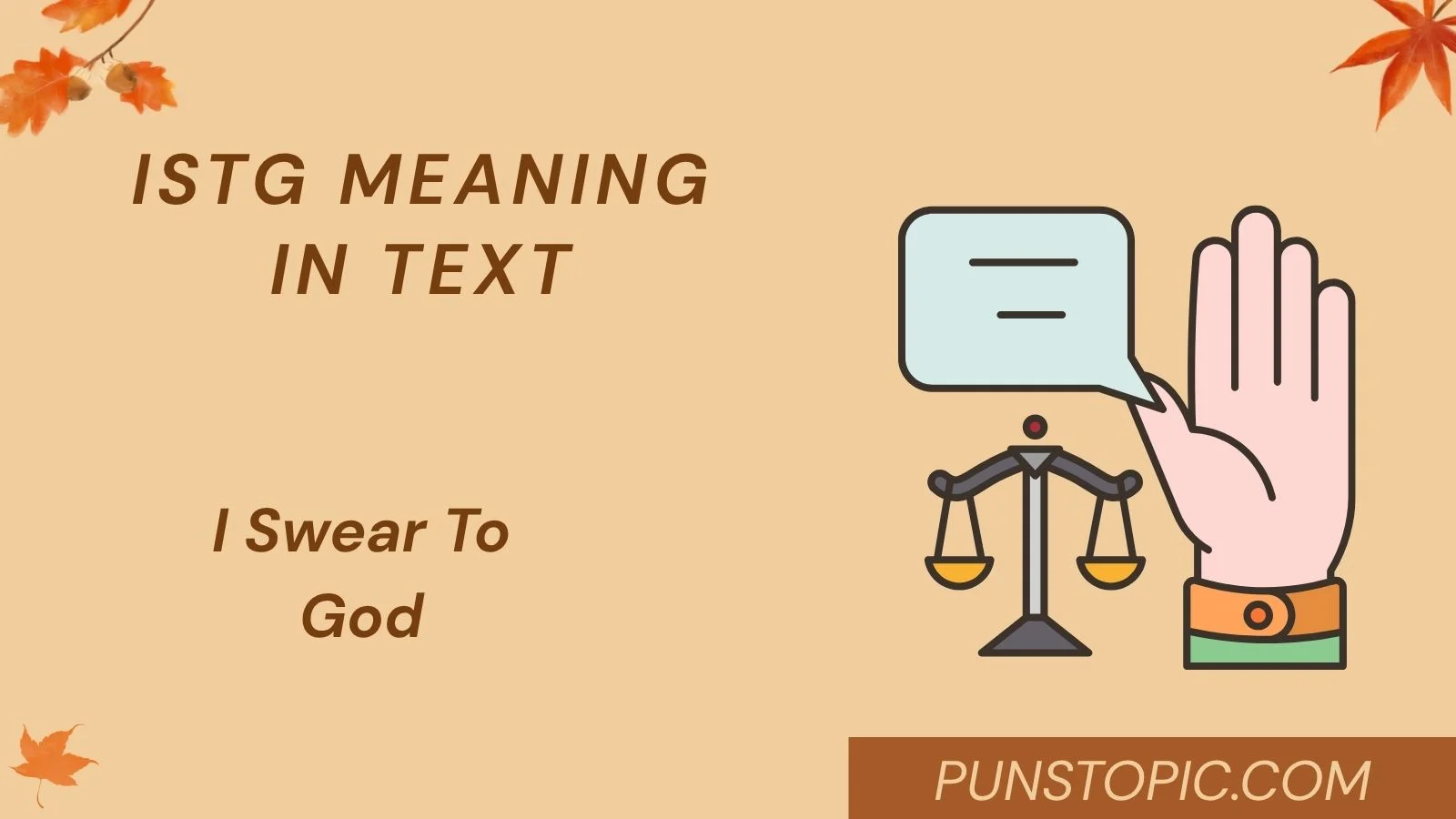 ISTG Meaning in Text