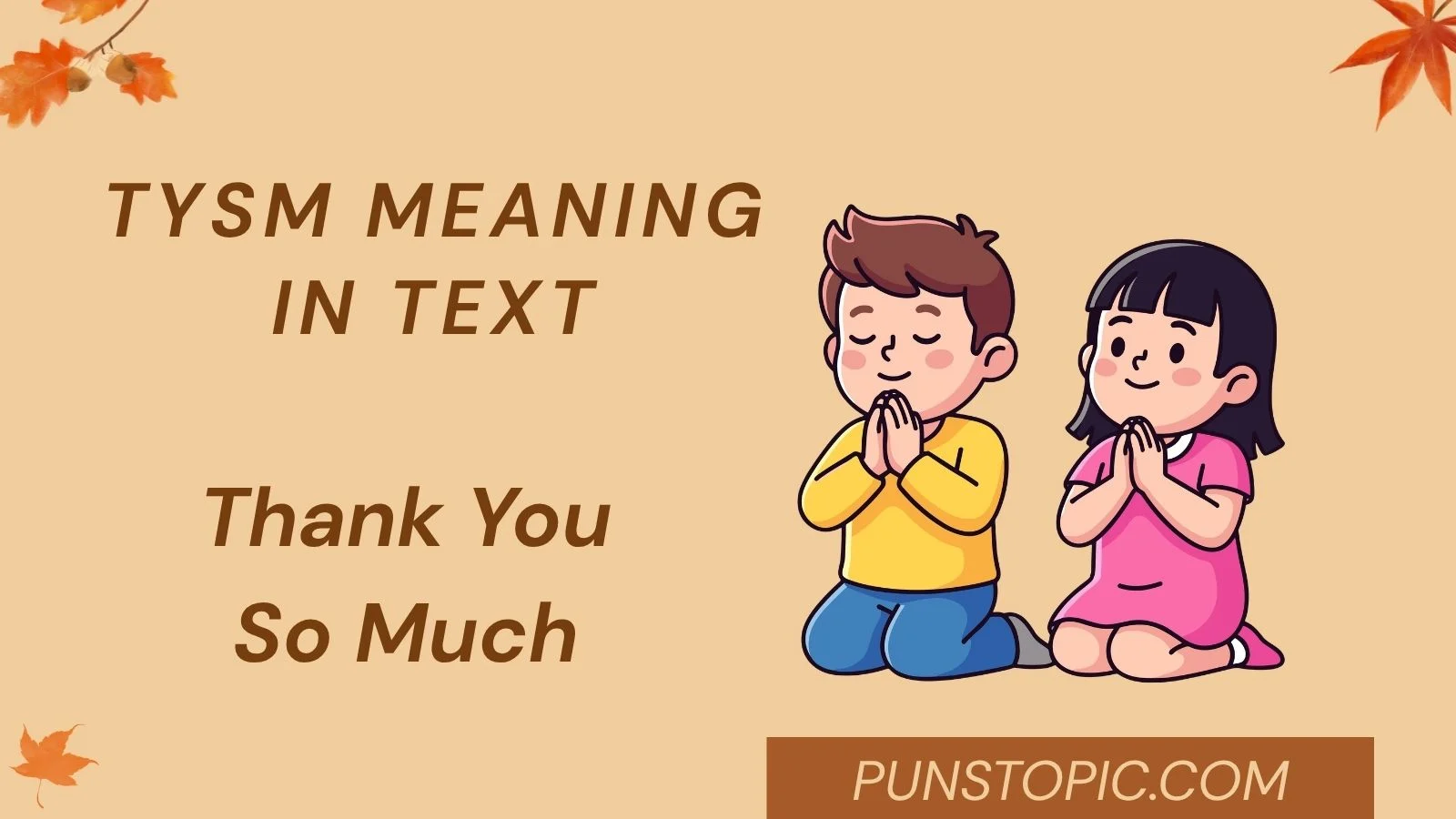 tysm meaning in text